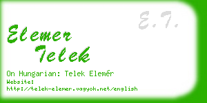 elemer telek business card